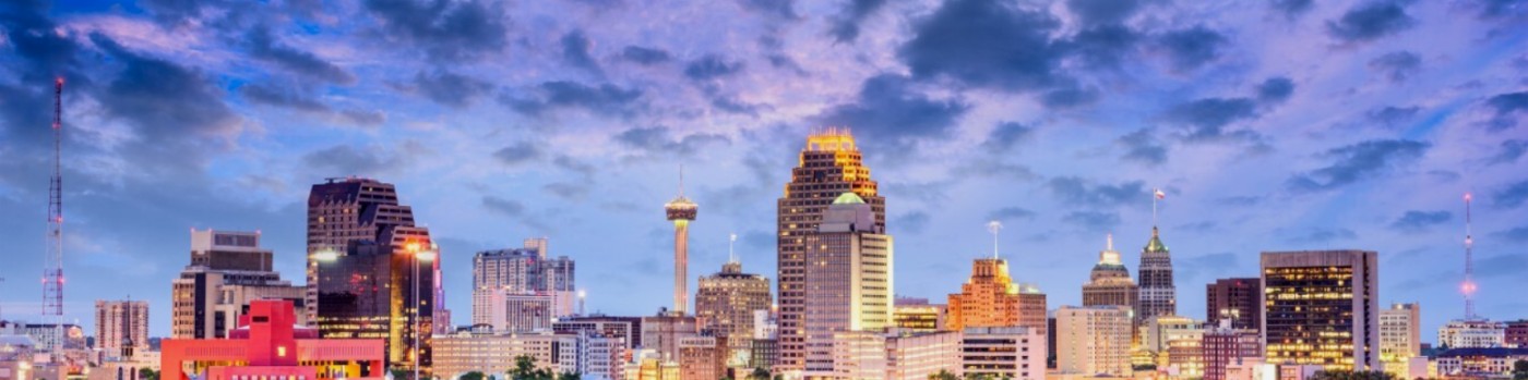 San Antonio skyline at dusk